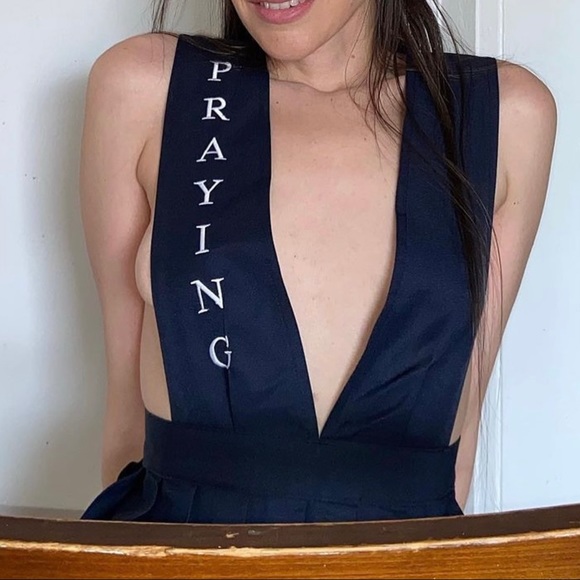 Prayingg Uniform Pinafore Dress - Picture 5 of 6